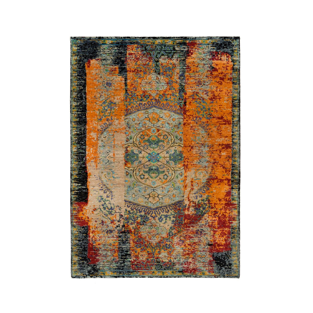 Handmade Transitional Modern Area Rug > Design# CCSR65914 > Size: 4'-1" x 6'-0"