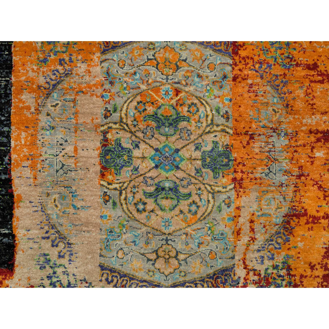 Handmade Transitional Modern Area Rug > Design# CCSR65914 > Size: 4'-1" x 6'-0"