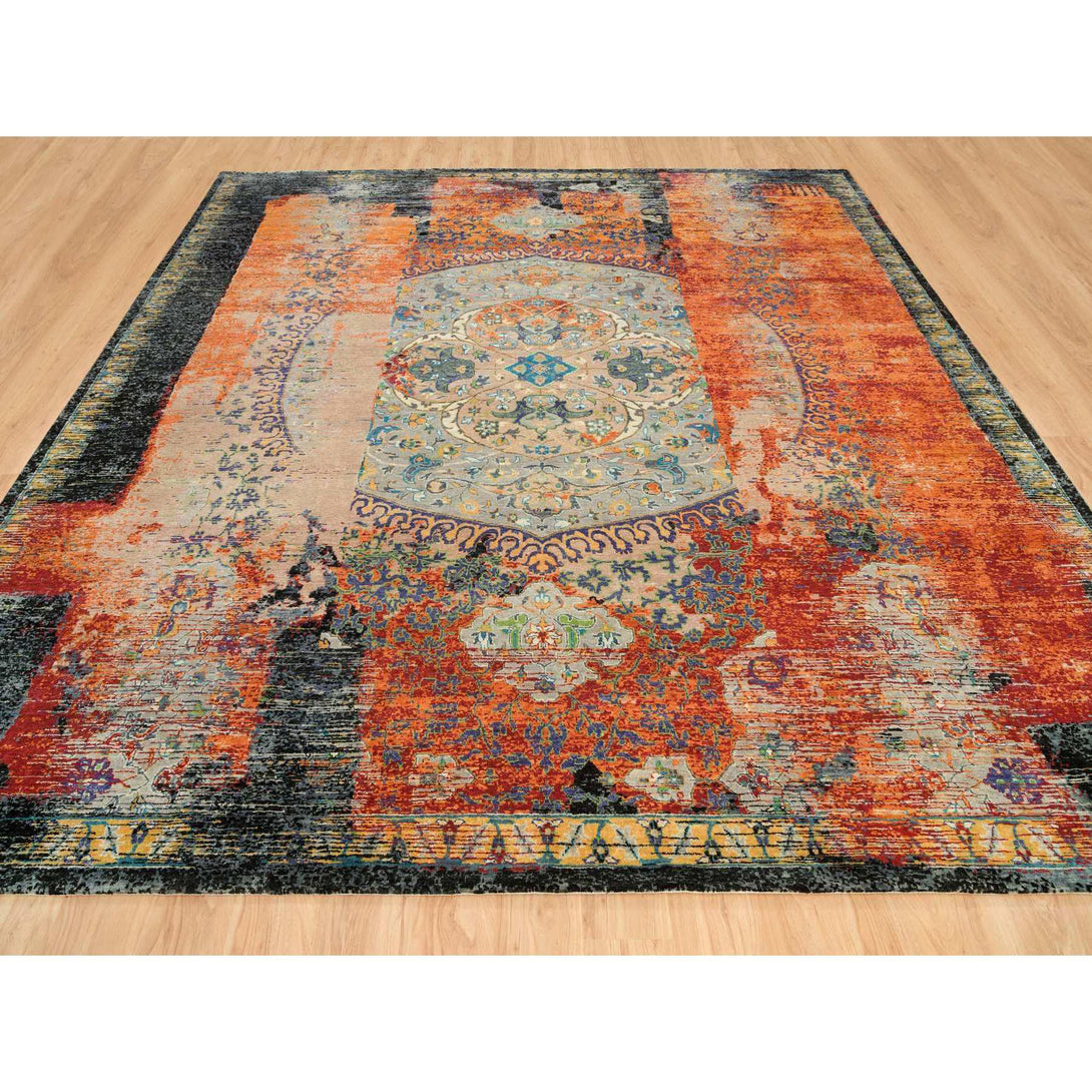 Handmade Transitional Modern Area Rug > Design# CCSR65926 > Size: 12'-1" x 12'-1"