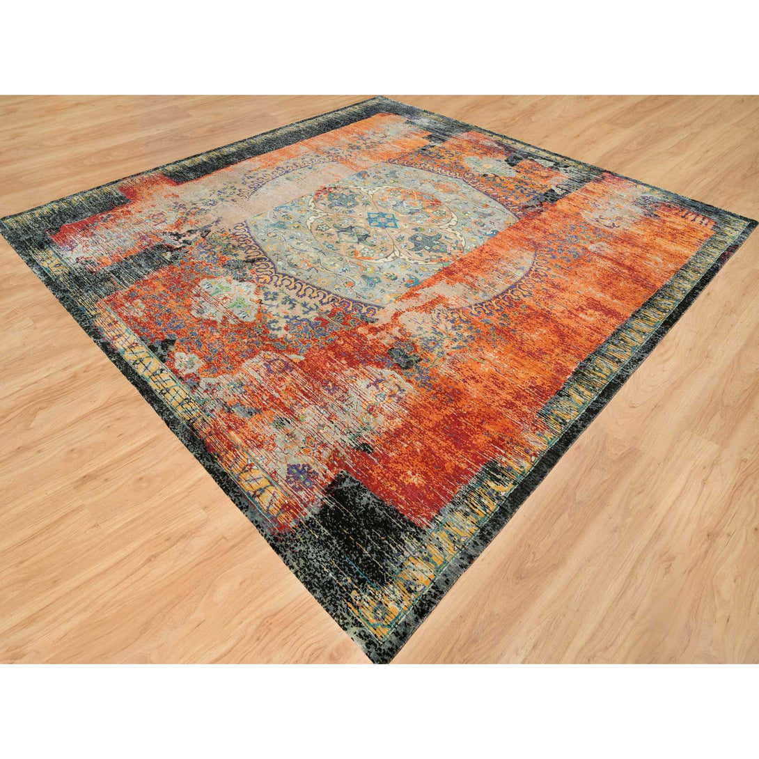 Handmade Transitional Modern Area Rug > Design# CCSR65926 > Size: 12'-1" x 12'-1"