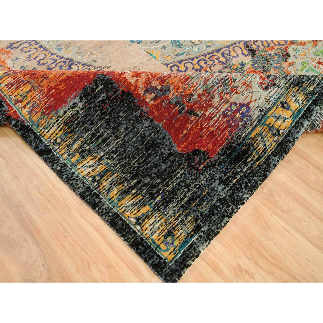 Handmade Transitional Modern Area Rug > Design# CCSR65926 > Size: 12'-1" x 12'-1"