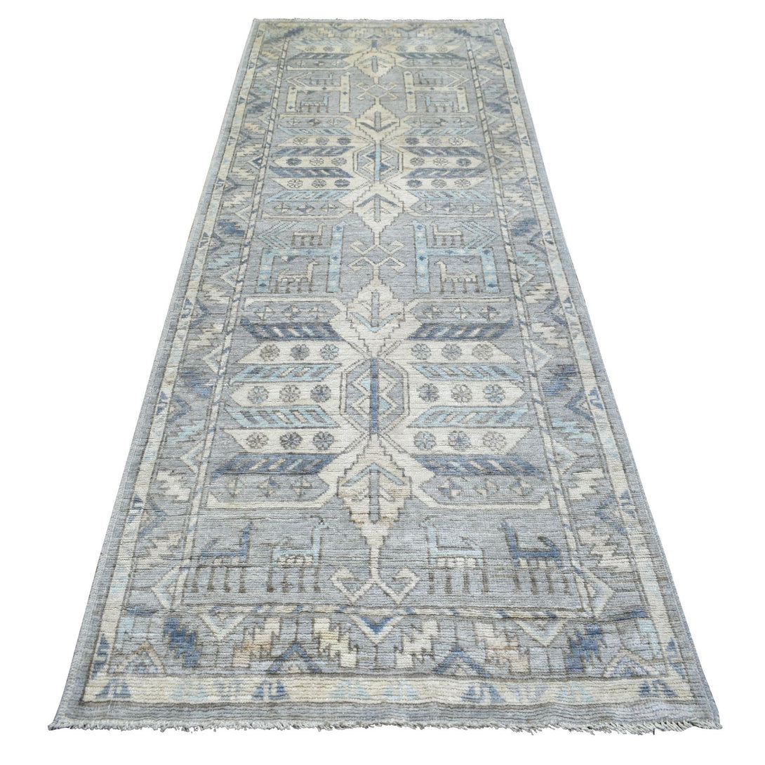 Handmade Tribal & Geometric Runner > Design# CCSR71871 > Size: 4'-0" x 10'-0"