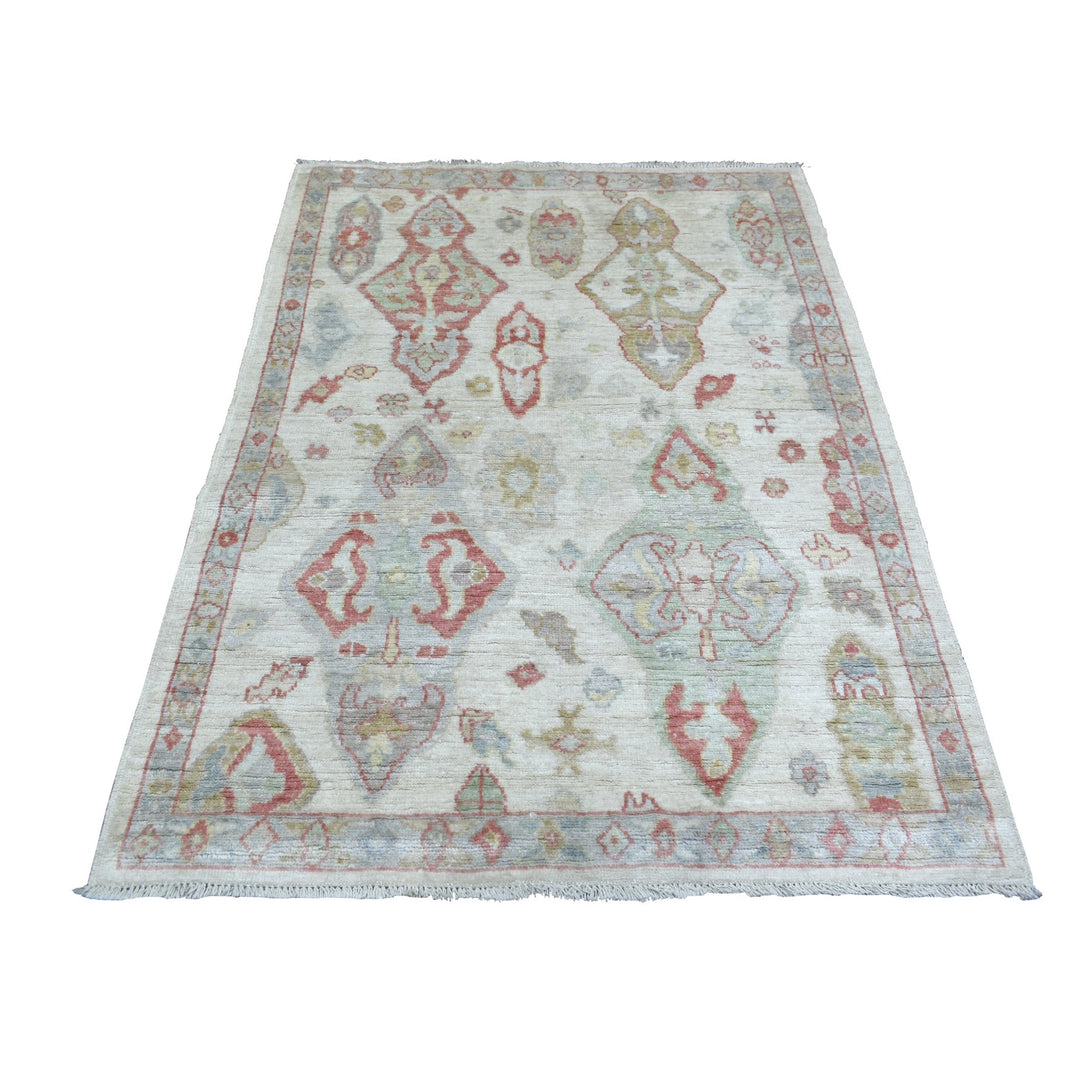 Handmade Oushak And Peshawar Area Rug > Design# CCSR71877 > Size: 4'-2" x 5'-7"