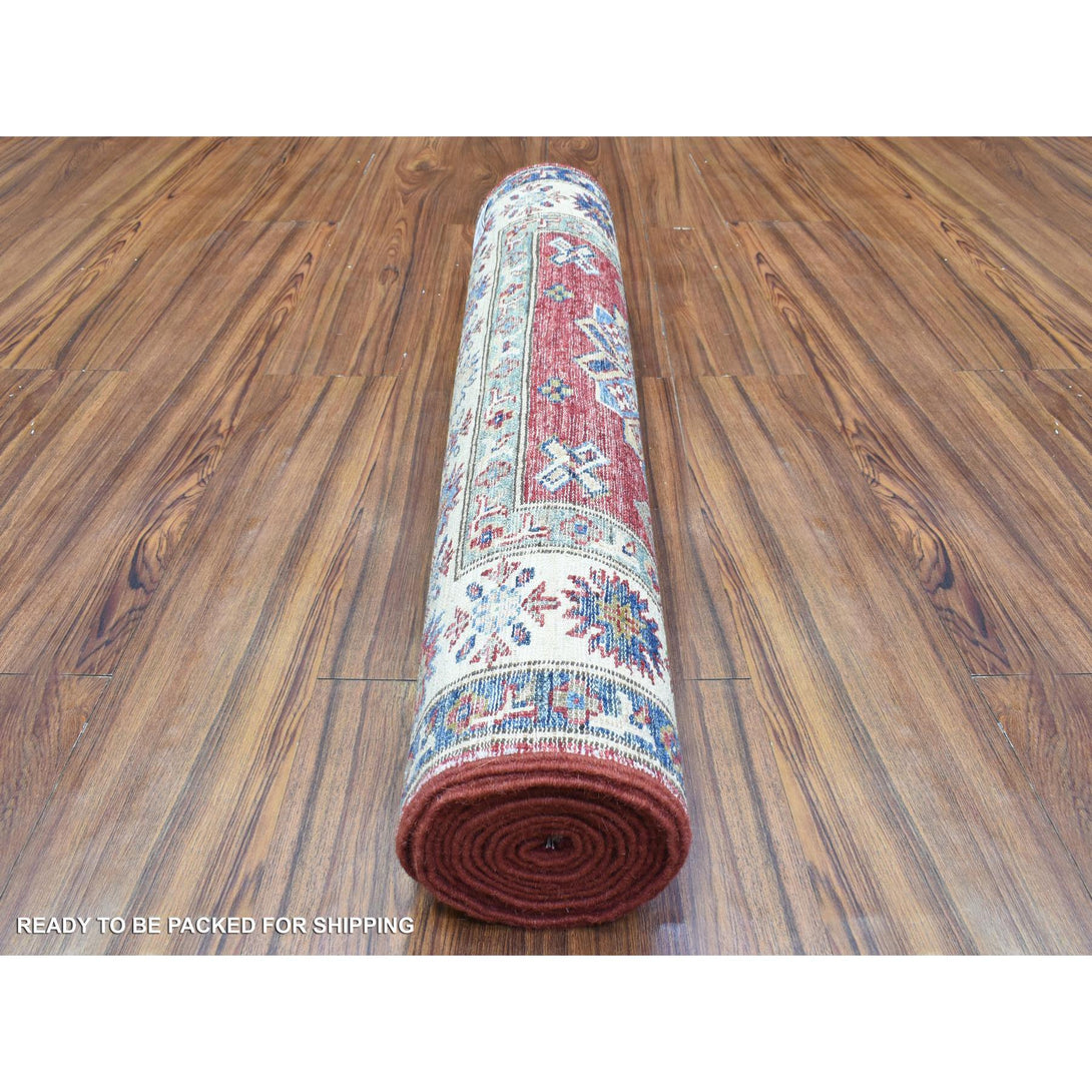 Handmade Kazak Runner > Design# CCSR72910 > Size: 3'-1" x 11'-0"