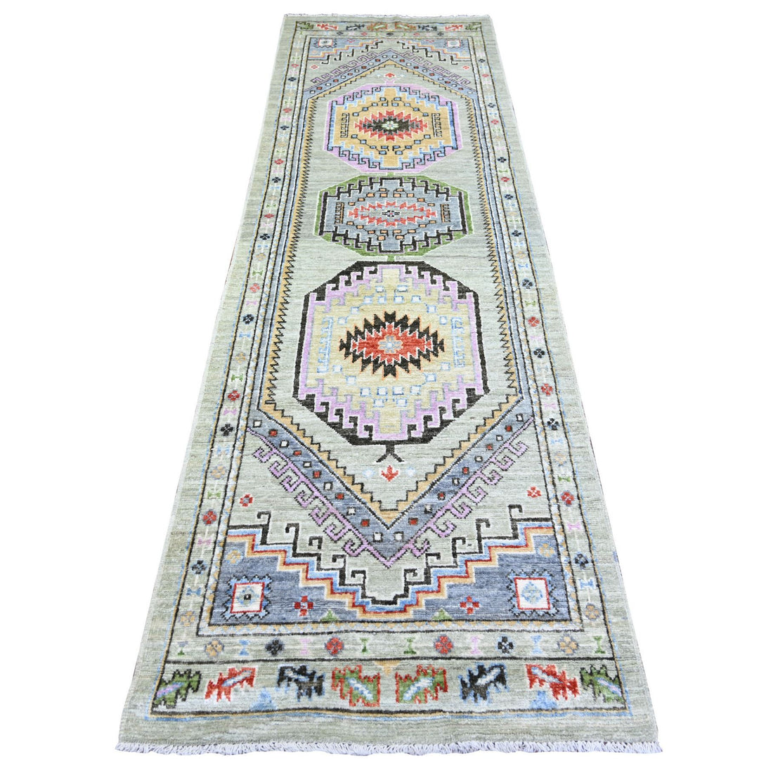 Handmade Oushak And Peshawar Runner > Design# CCSR73536 > Size: 3'-0" x 10'-0"