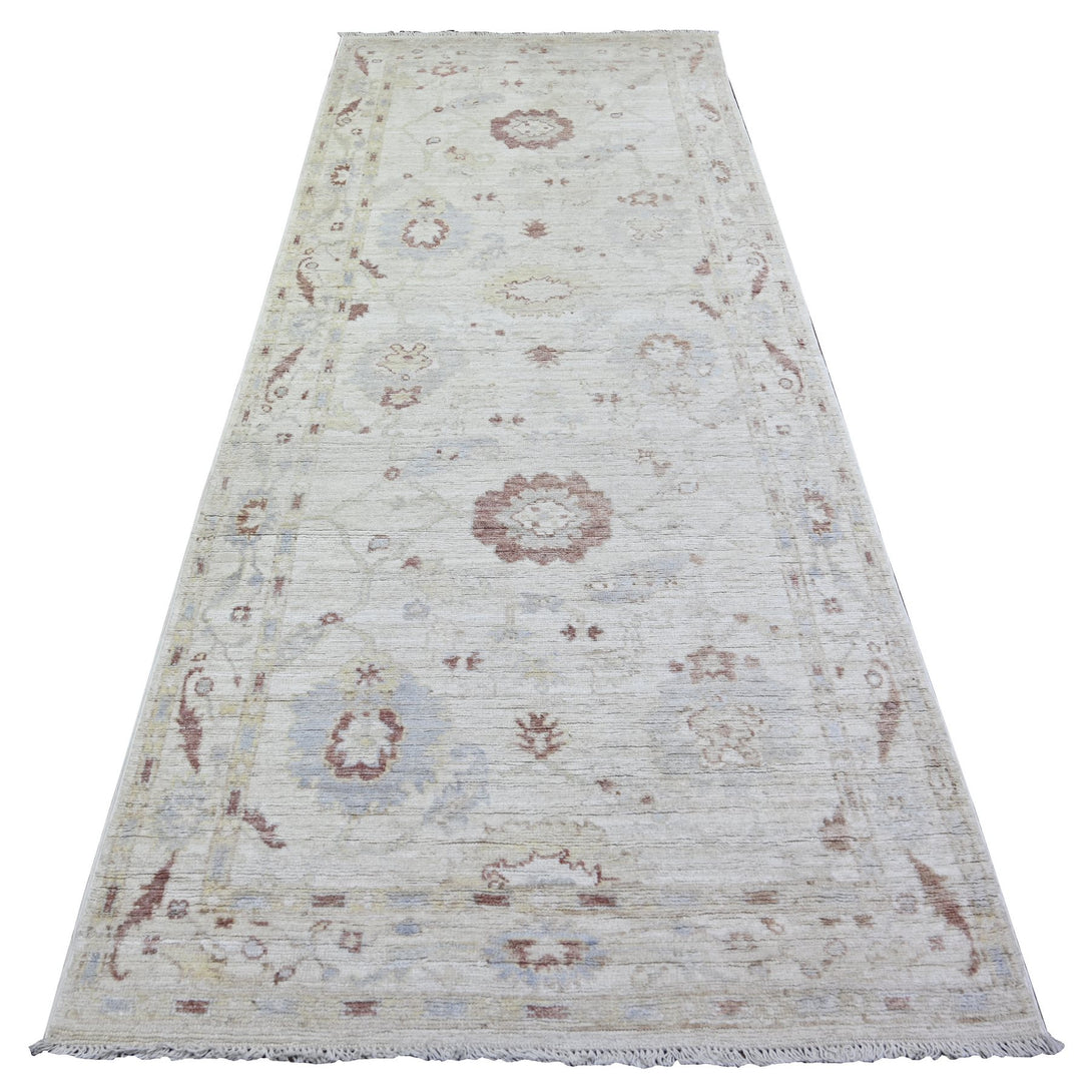 Handmade Oushak And Peshawar Area Rug > Design# CCSR73585 > Size: 3'-10" x 9'-8"