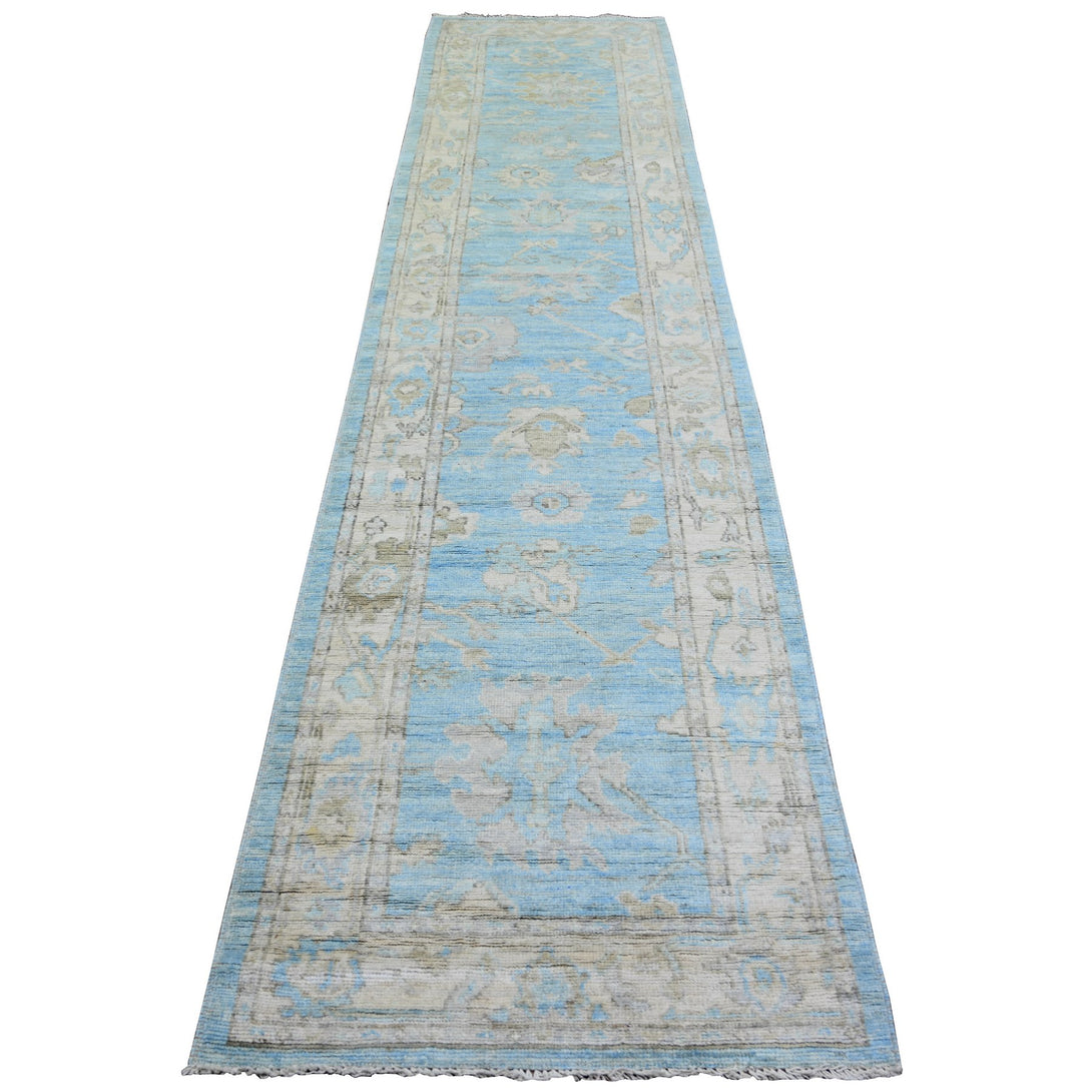 Handmade Oushak And Peshawar Runner > Design# CCSR73653 > Size: 2'-10" x 12'-1"