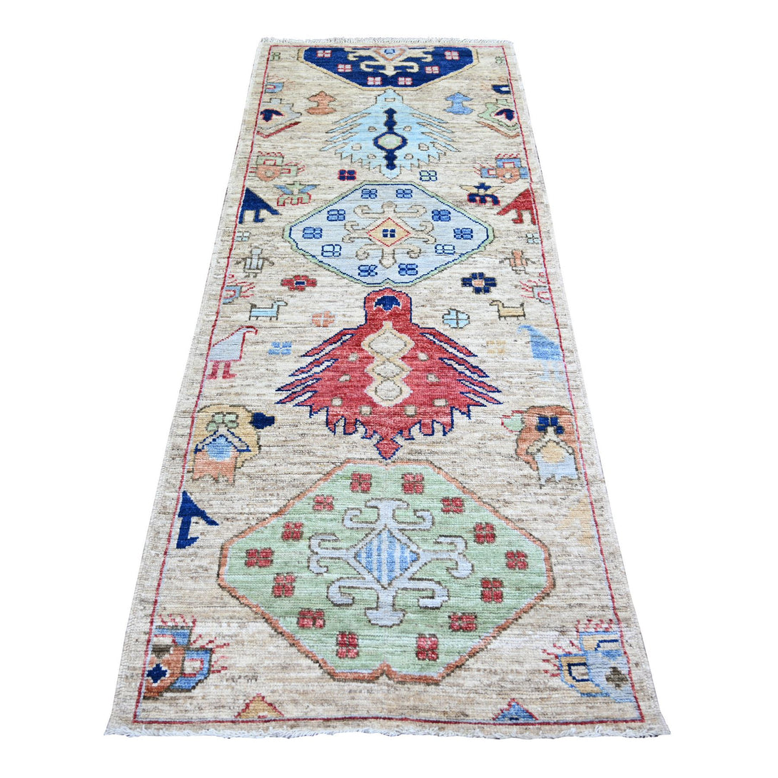 Handmade Tribal & Geometric Runner > Design# CCSR74221 > Size: 3'-1" x 7'-9"