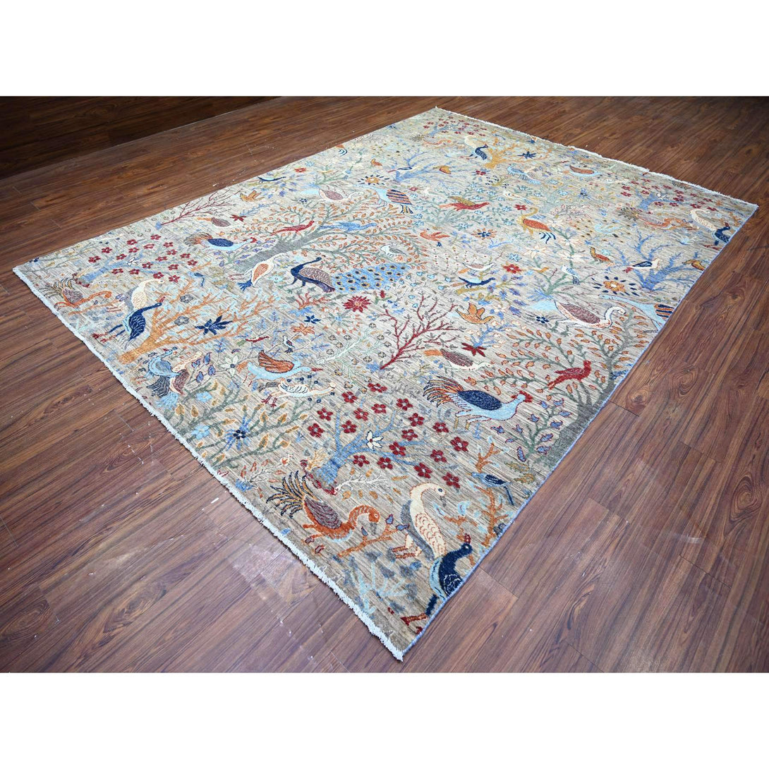 Handmade Oushak And Peshawar Area Rug > Design# CCSR74519 > Size: 8'-8" x 11'-8"