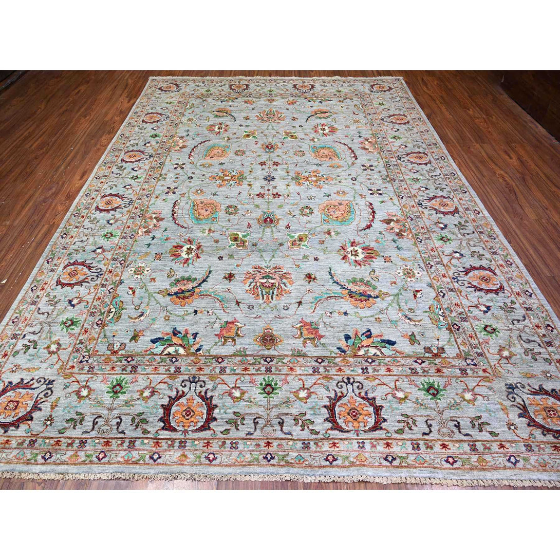 Handmade Oushak And Peshawar Area Rug > Design# CCSR74694 > Size: 8'-9" x 11'-10"