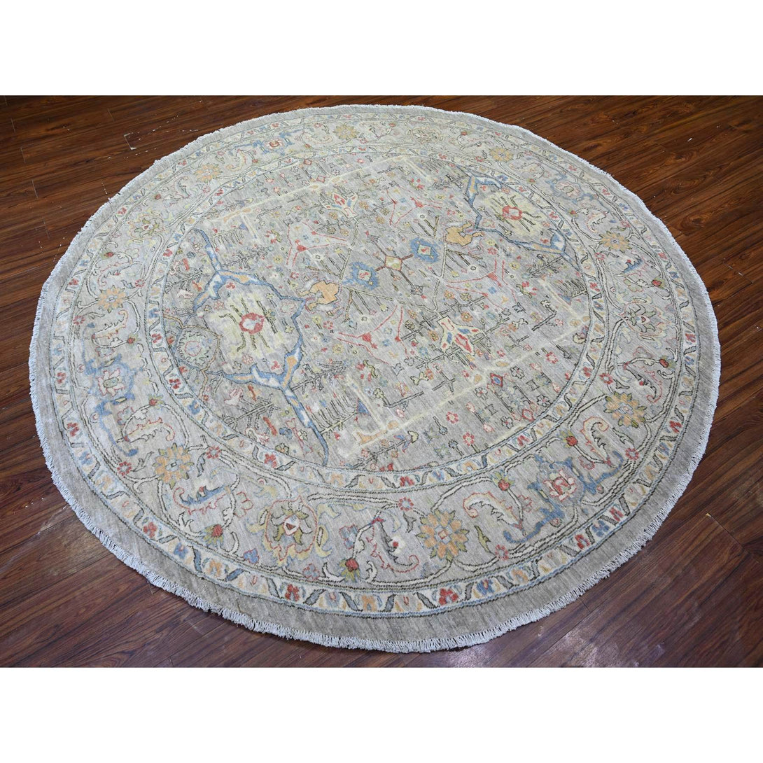 Handmade Oushak And Peshawar Area Rug > Design# CCSR74820 > Size: 8'-0" x 8'-0"