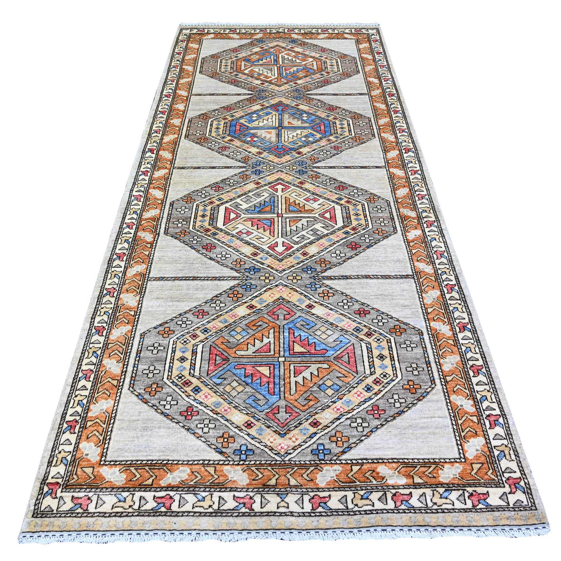 Handmade Tribal & Geometric Area Rug > Design# CCSR74857 > Size: 4'-2" x 9'-9"