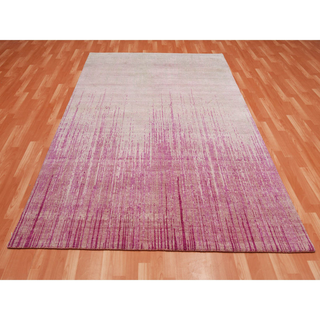 Handmade Modern and Contemporary Area Rug > Design# CCSR75107 > Size: 6'-0" x 9'-4"