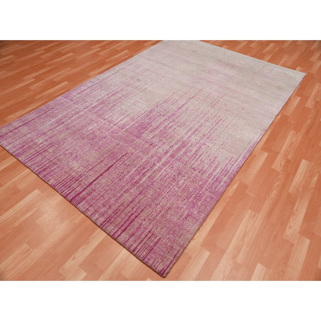 Handmade Modern and Contemporary Area Rug > Design# CCSR75107 > Size: 6'-0" x 9'-4"