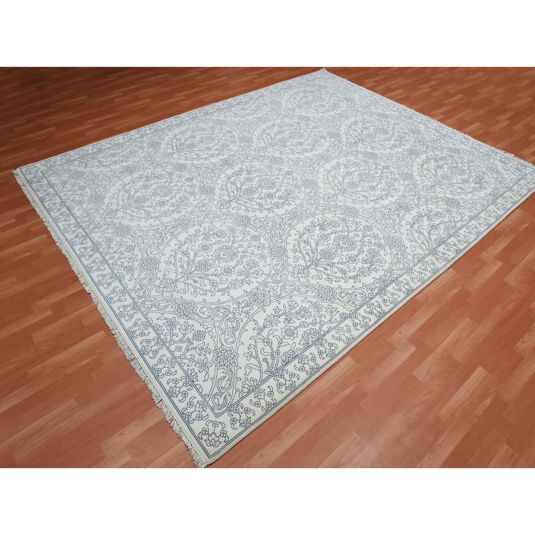 Handmade Transitional Modern Area Rug > Design# CCSR75214 > Size: 9'-4" x 11'-9"