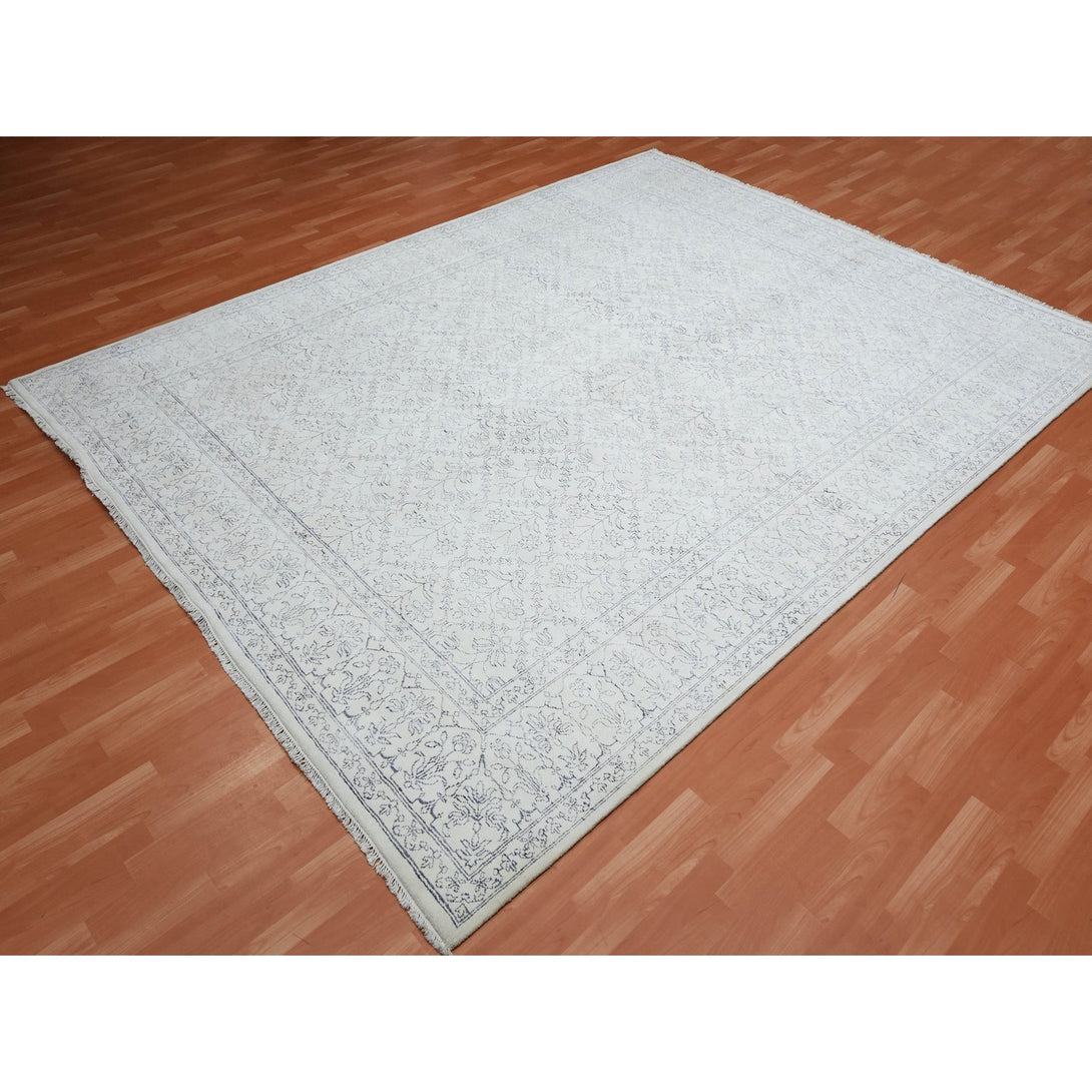 Handmade Transitional Modern Area Rug > Design# CCSR75217 > Size: 9'-1" x 11'-10"