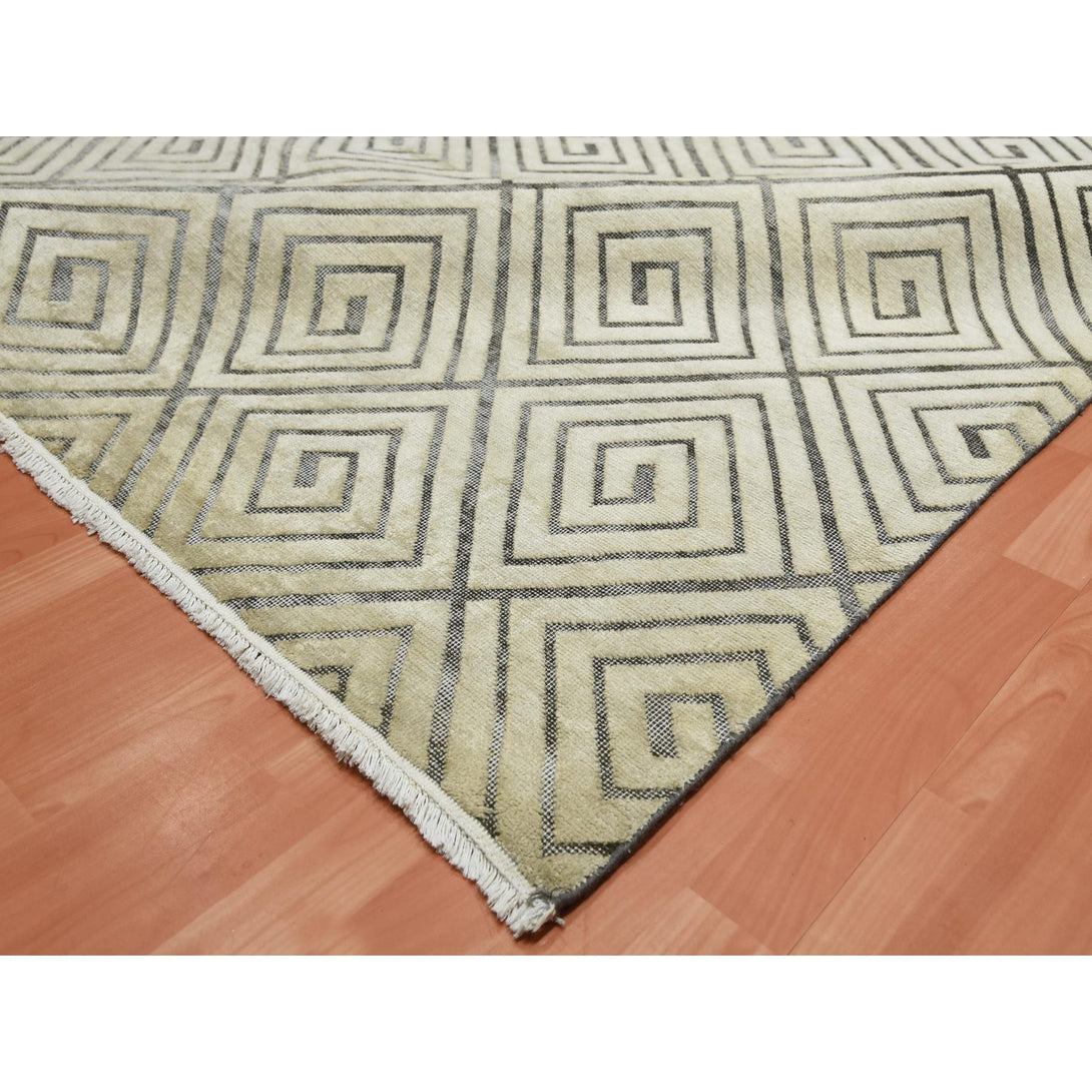 Handmade Modern and Contemporary Area Rug > Design# CCSR75220 > Size: 9'-10" x 14'-1"