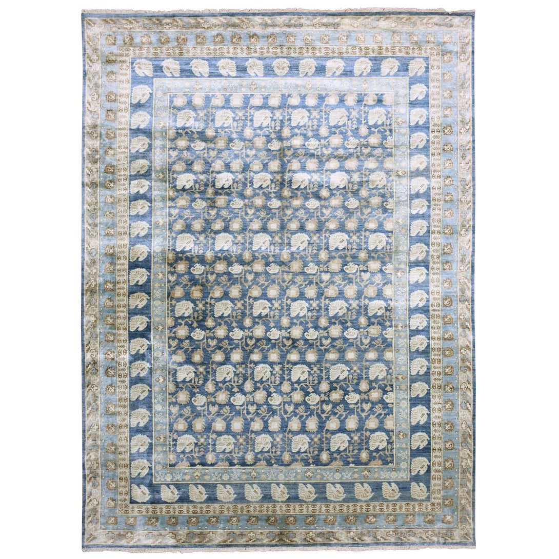 Handmade Khotan and Samarkand Area Rug > Design# CCSR75242 > Size: 8'-9" x 12'-0"