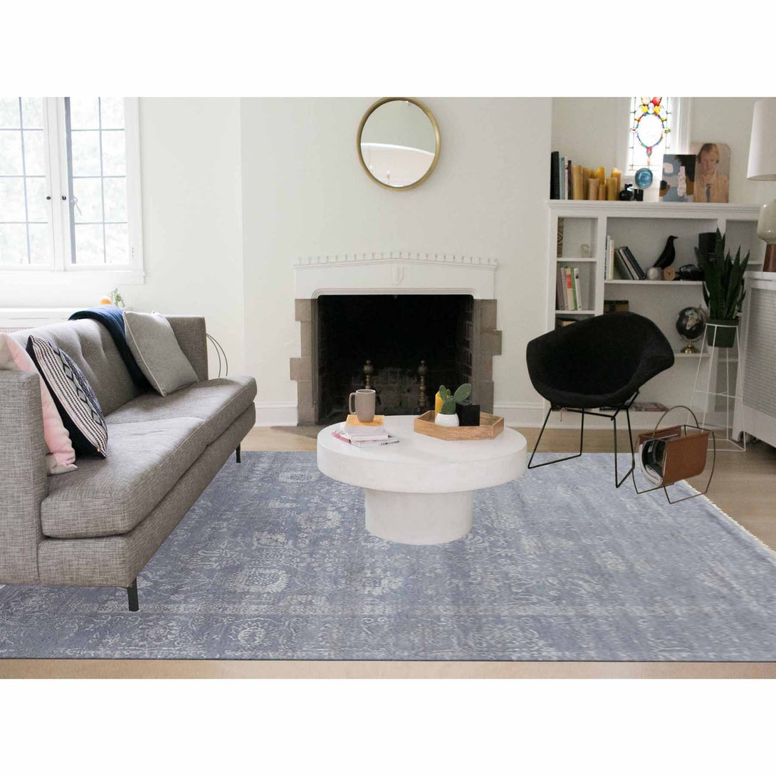 Handmade Transitional Modern Area Rug > Design# CCSR79277 > Size: 8'-10" x 11'-8"