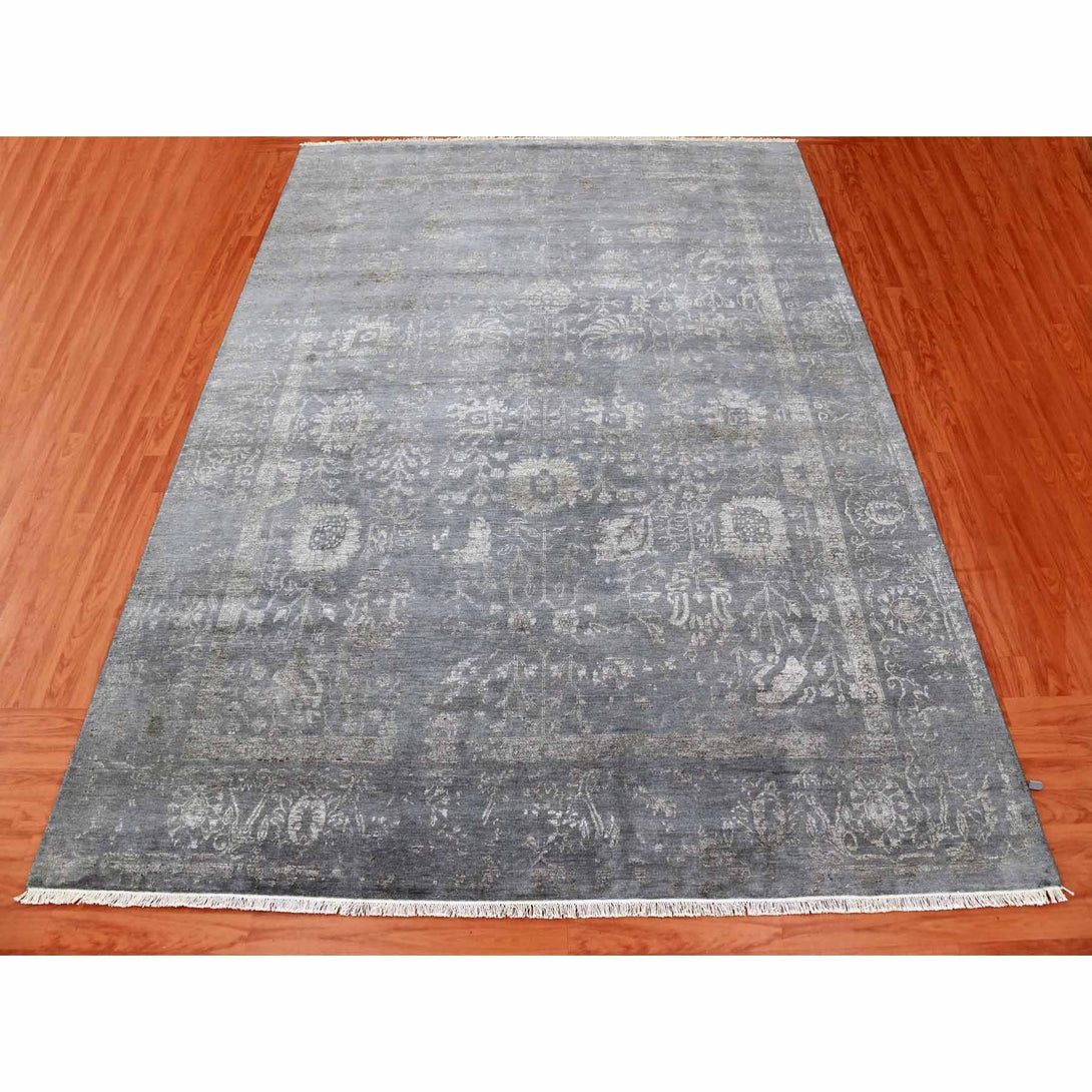 Handmade Transitional Modern Area Rug > Design# CCSR79277 > Size: 8'-10" x 11'-8"