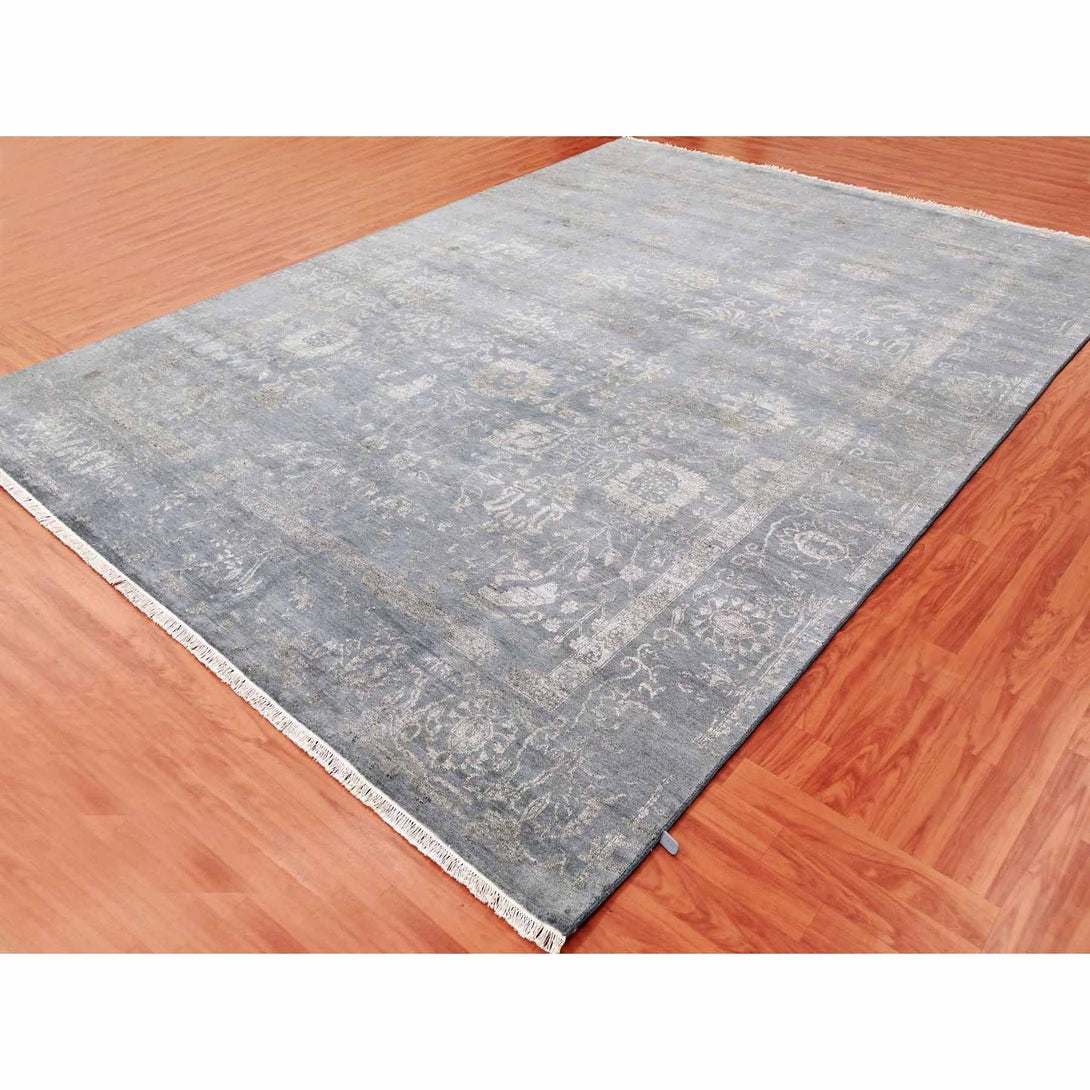 Handmade Transitional Modern Area Rug > Design# CCSR79277 > Size: 8'-10" x 11'-8"