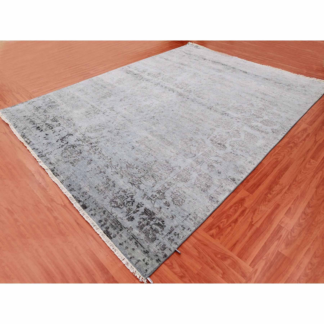 Handmade Transitional Modern Area Rug > Design# CCSR79278 > Size: 8'-10" x 11'-9"