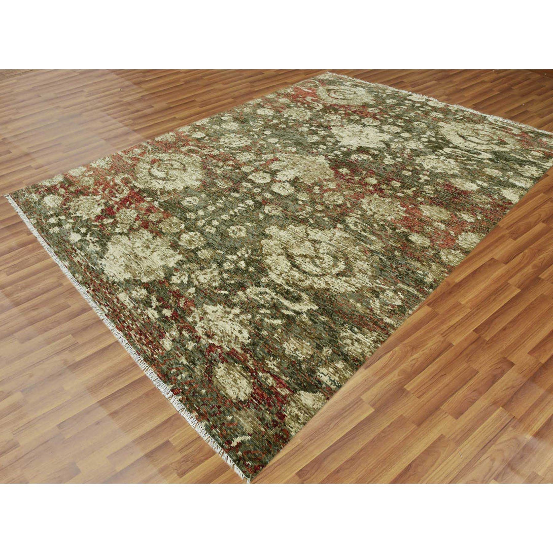 Handmade Modern and Contemporary Area Rug > Design# CCSR79303 > Size: 9'-1" x 11'-10"