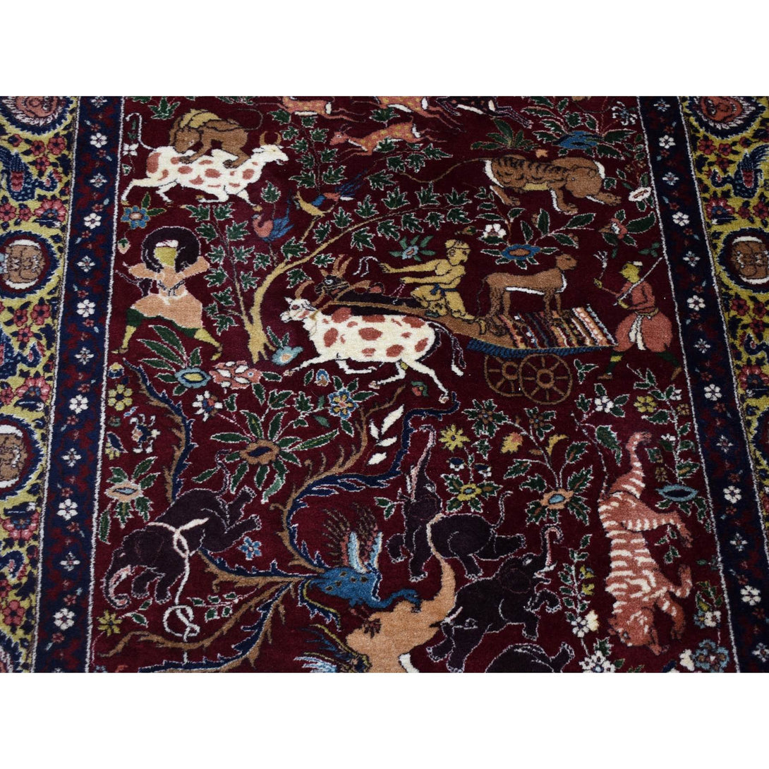 Handmade Antique Area Rug > Design# CCSR80292 > Size: 4'-1" x 6'-0"