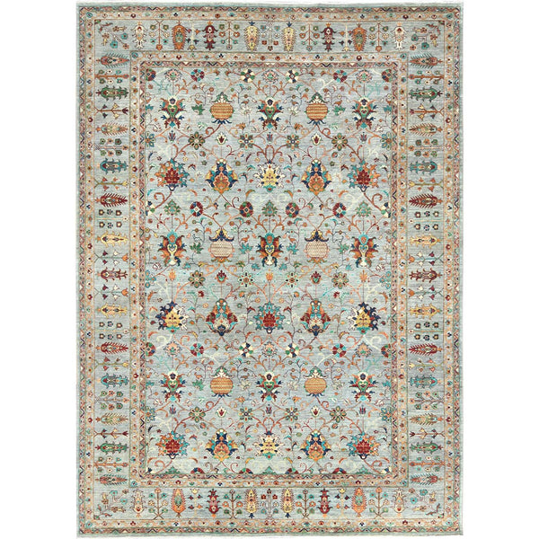 Handmade rugs, Carpet Culture Rugs, Rugs NYC, Hand Knotted Oushak And Peshawar Area Rug > Design# CCSR82883 > Size: 8'-10" x 12'-2"