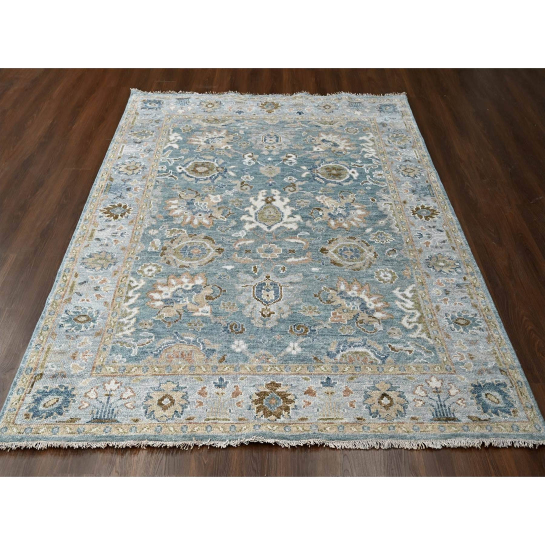 Handmade rugs, Carpet Culture Rugs, Rugs NYC, Hand Knotted Oushak And Peshawar Area Rug > Design# CCSR84360 > Size: 8'-0" x 9'-10"