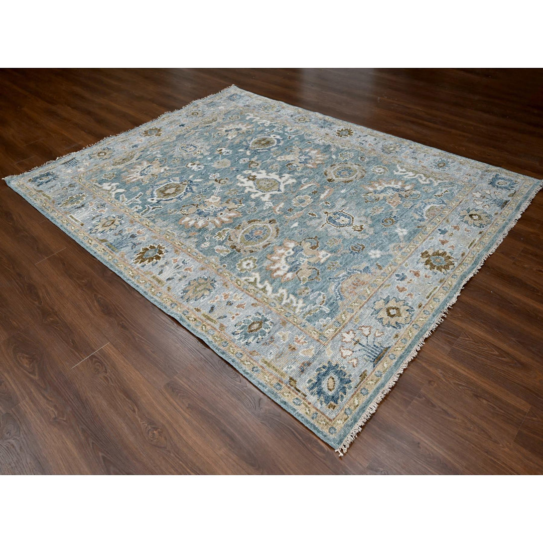 Handmade rugs, Carpet Culture Rugs, Rugs NYC, Hand Knotted Oushak And Peshawar Area Rug > Design# CCSR84360 > Size: 8'-0" x 9'-10"