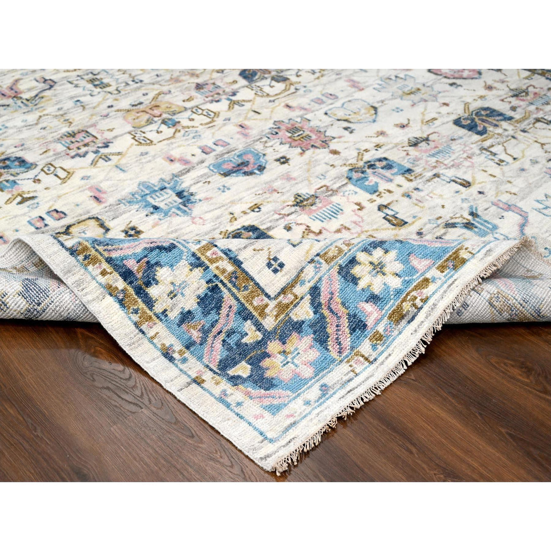 Handmade rugs, Carpet Culture Rugs, Rugs NYC, Hand Knotted Oushak And Peshawar Area Rug > Design# CCSR84379 > Size: 9'-10" x 14'-0"