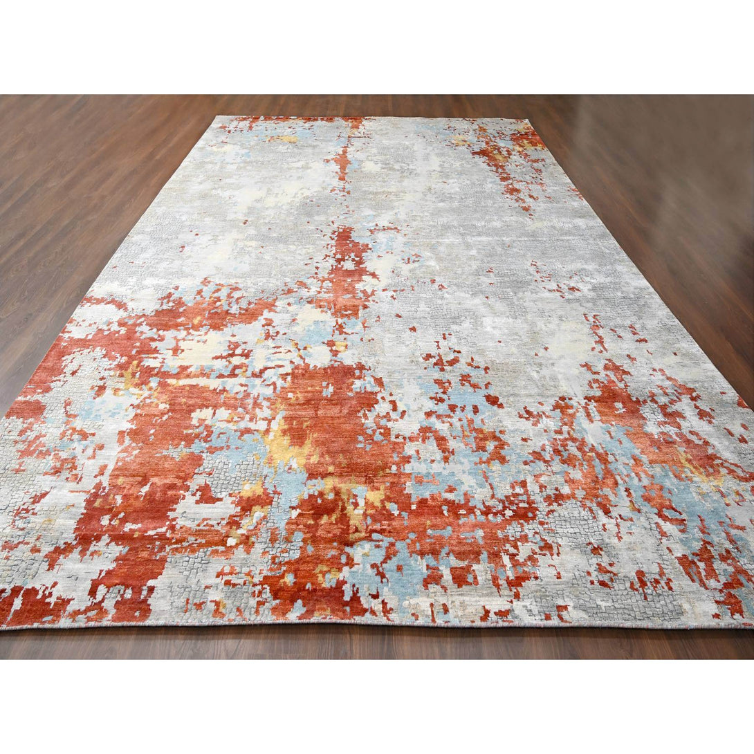 Hand Knotted Modern Area Rug > Design# CCSR84591 > Size: 12'-0" x 17'-10"