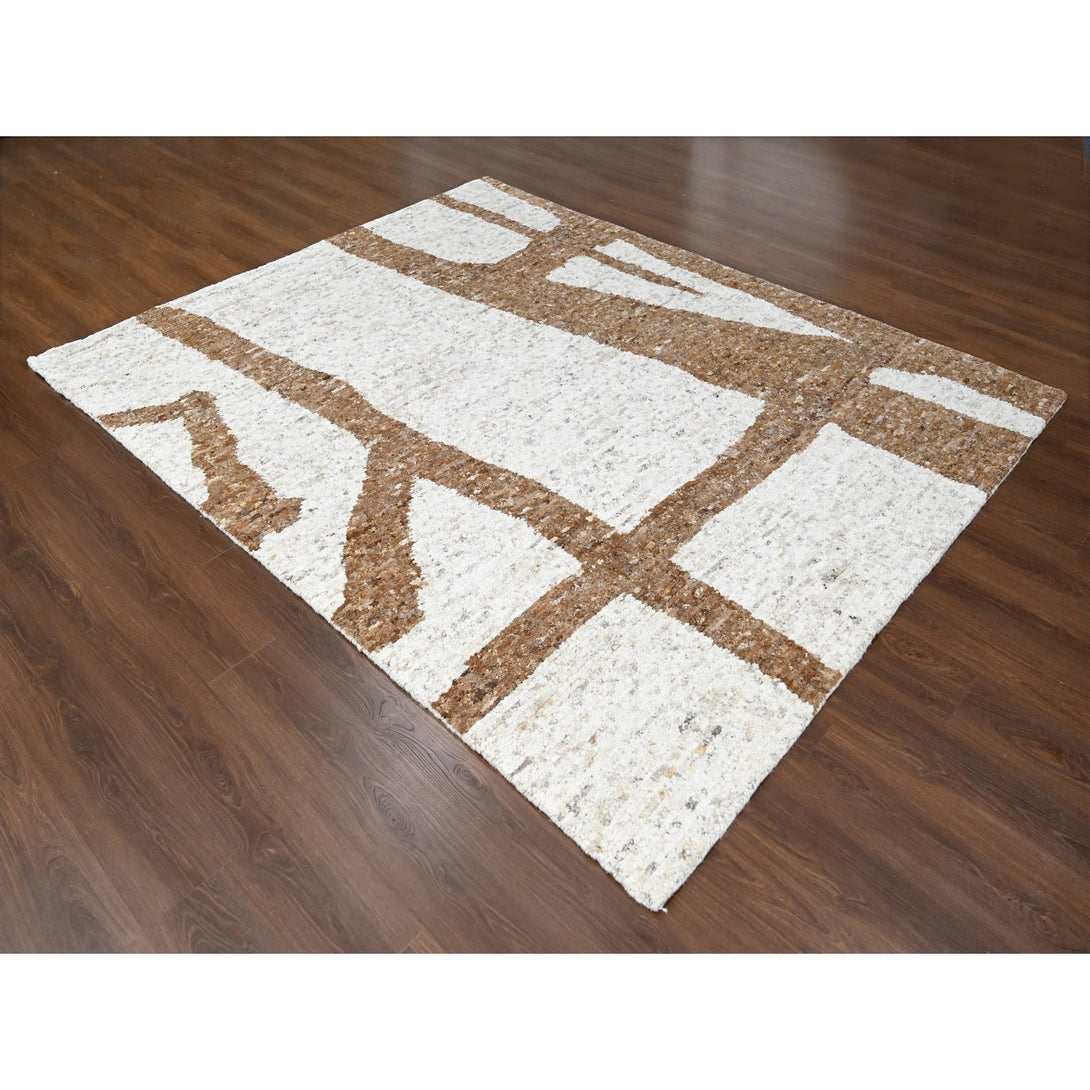 Hand Knotted Modern Area Rug > Design# CCSR84622 > Size: 8'-1" x 9'-10"