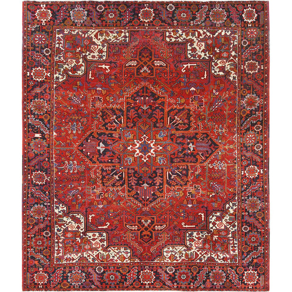 Handmade rugs, Carpet Culture Rugs, Rugs NYC, Hand Knotted Heriz Area Rug > Design# CCSR85055 > Size: 9'-0" x 10'-8"