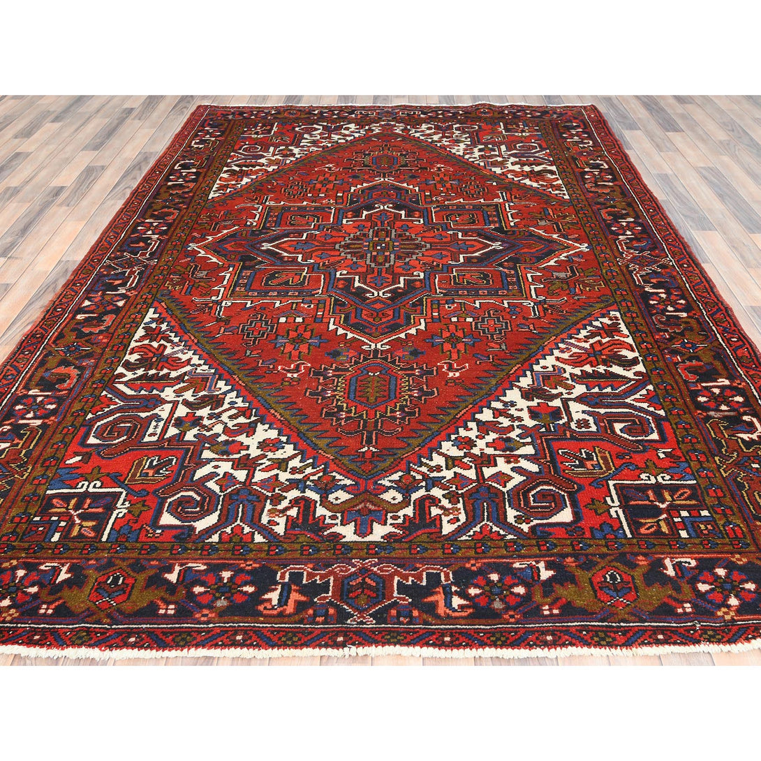 Handmade rugs, Carpet Culture Rugs, Rugs NYC, Hand Knotted Heriz Area Rug > Design# CCSR85269 > Size: 7'-0" x 9'-10"