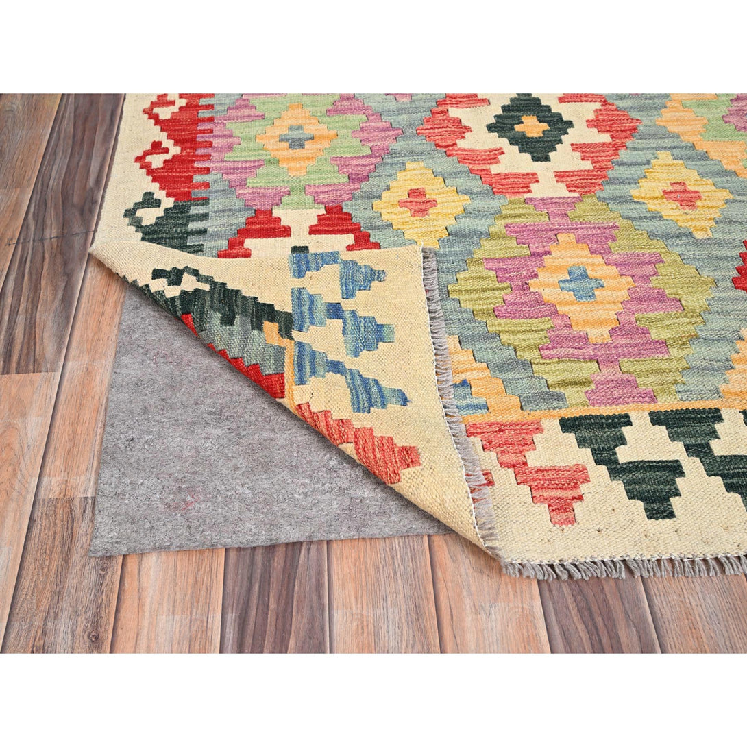 Handmade Flat Weave Area Rug > Design# CCSR85713 > Size: 6'-8" x 9'-5"