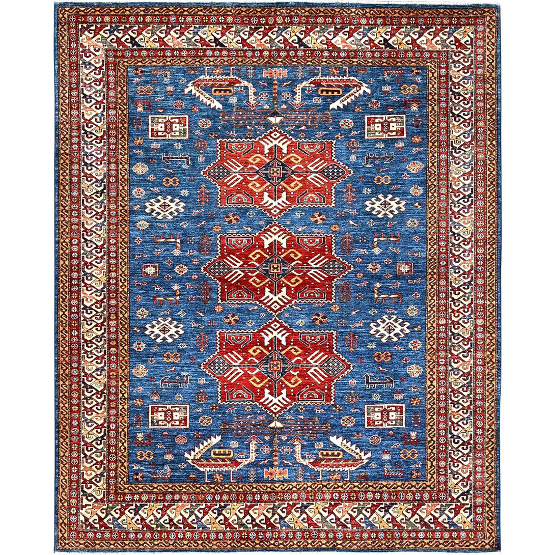 Handmade Kazak Area Rug > Design# CCSR85826 > Size: 8'-3" x 10'-0"