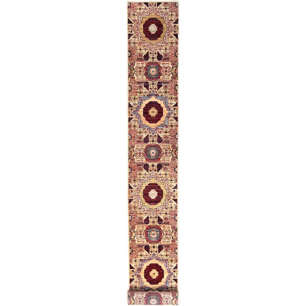 Handmade Mamluk Runner > Design# CCSR85843 > Size: 2'-3" x 24'-8"