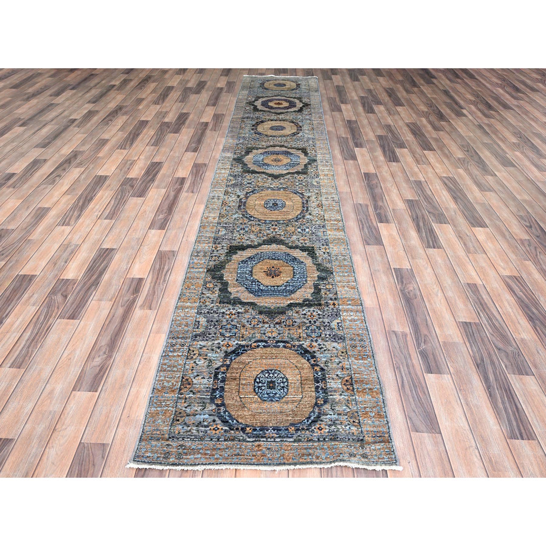 Handmade Mamluk Runner > Design# CCSR85849 > Size: 2'-6" x 13'-9"