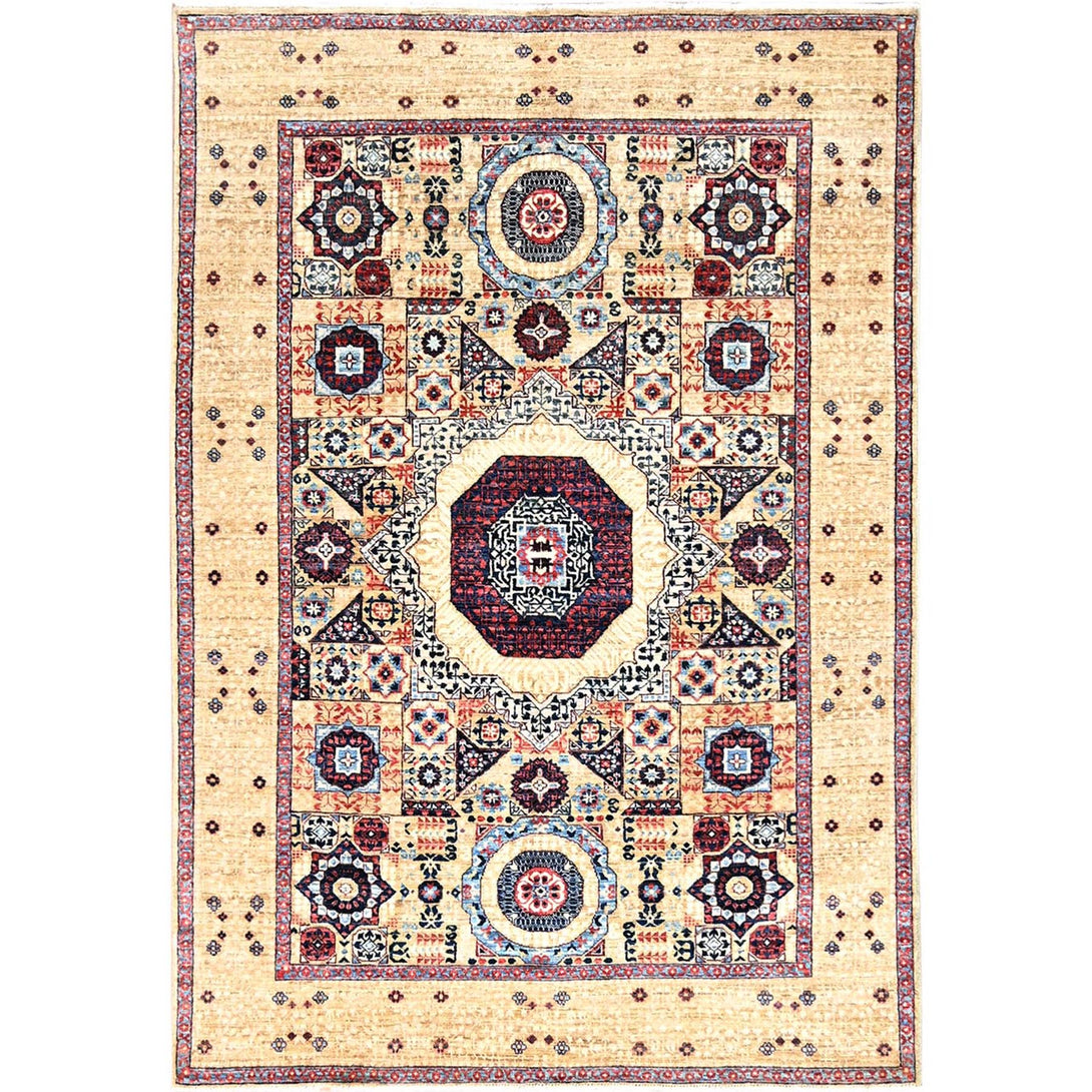 Handmade Mamluk Area Rug > Design# CCSR85860 > Size: 4'-9" x 7'-1"