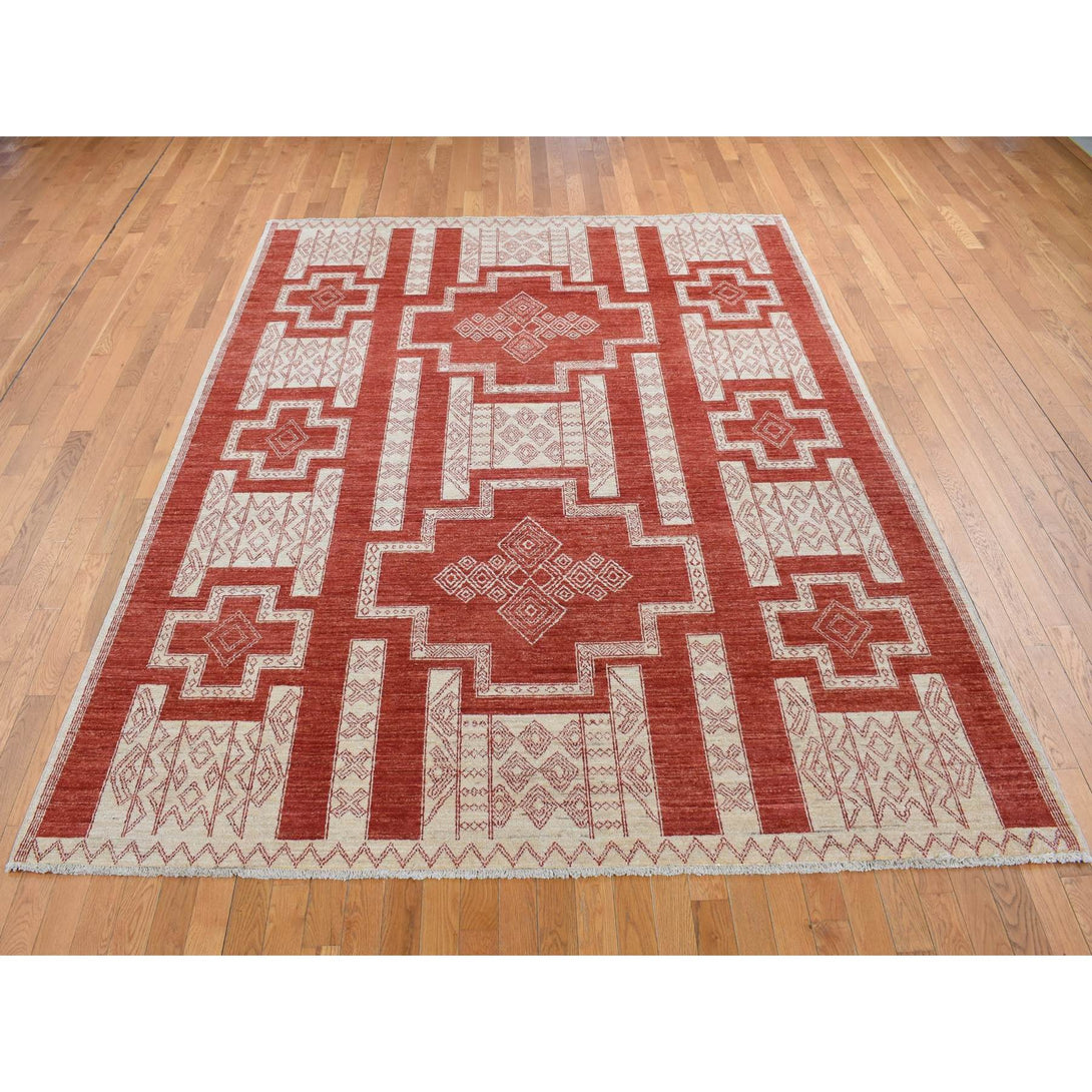 Handmade Oushak And Peshawar Area Rug > Design# CCSR87048 > Size: 8'-1" x 10'-0"