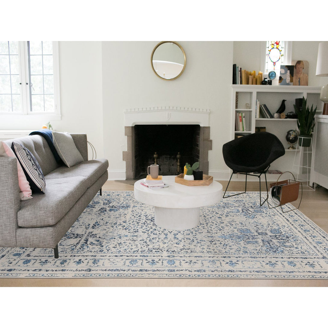 Handmade Transitional Modern Area Rug > Design# CCSR87062 > Size: 9'-0" x 12'-1"