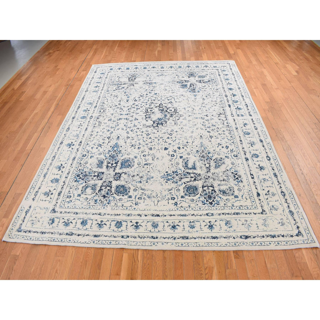 Handmade Transitional Modern Area Rug > Design# CCSR87062 > Size: 9'-0" x 12'-1"