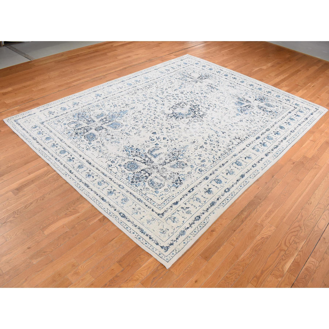 Handmade Transitional Modern Area Rug > Design# CCSR87062 > Size: 9'-0" x 12'-1"