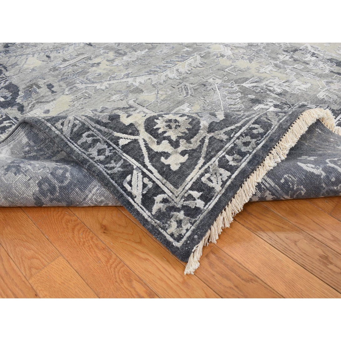 Handmade Transitional Modern Area Rug > Design# CCSR87068 > Size: 9'-0" x 11'-10"