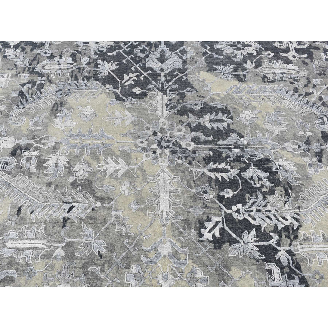 Handmade Transitional Modern Area Rug > Design# CCSR87068 > Size: 9'-0" x 11'-10"