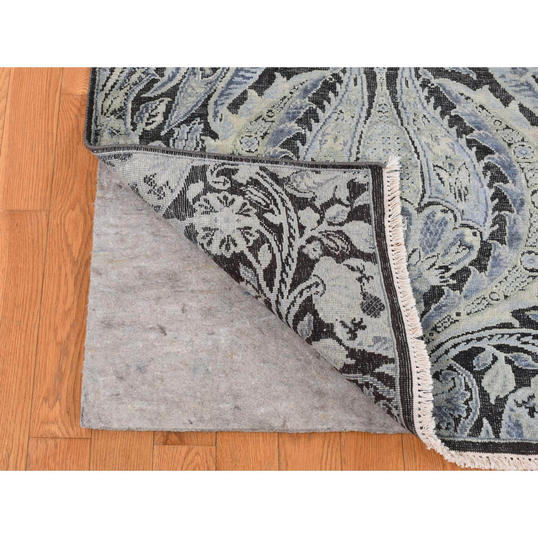 Handmade Wool and Silk Area Rug > Design# CCSR87072 > Size: 9'-0" x 12'-2"