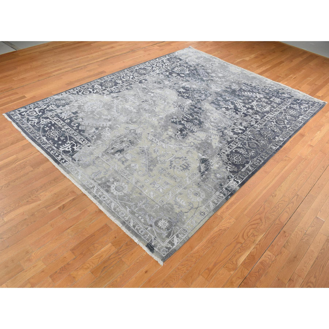 Handmade Transitional Modern Area Rug > Design# CCSR87088 > Size: 9'-0" x 12'-0"