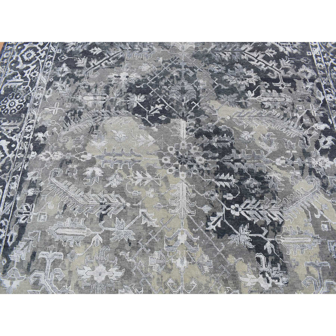 Handmade Transitional Modern Area Rug > Design# CCSR87088 > Size: 9'-0" x 12'-0"